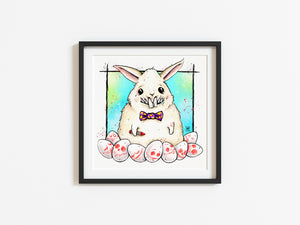 Feaster Bunny 12"x12" Art Print