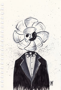 "Fan-tom Of The Opera" Original Ink Drawing