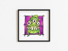 Load image into Gallery viewer, Green Demon 12&quot; x 12&quot; Art Print